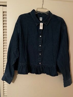 Gap Denim Shirt with peplum